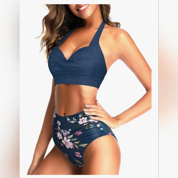 Halter Top High Waisted Bikini #1072 - Picture 5 of 14